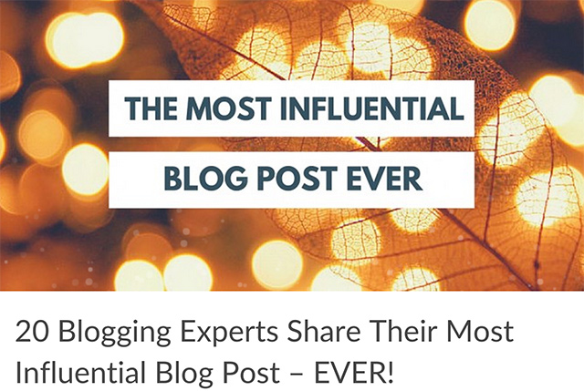 Influential Blog Post