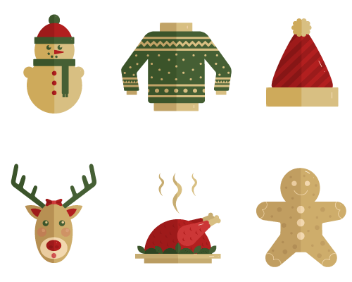 The complete Christmas icons set