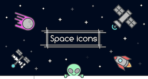 Freebie: Space Icon Set (40 Icons, AI, PNG, SVG)