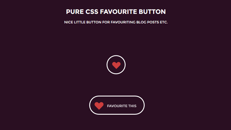 CSS Favourite Button