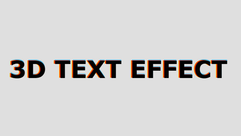 3d Text effect