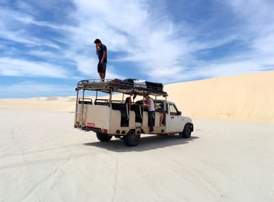 car in a desert