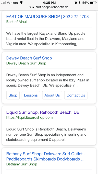 Liquid Surf Shop’s metadata is well-written and to the point.Liquid Surf Shop’s metadata is well-written and to the point. 