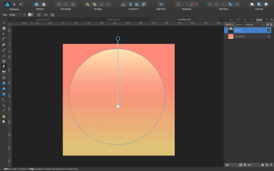 Transparency applied to the sun shape