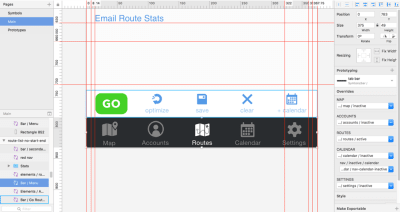 Footer symbols and overrides in the program Sketch.