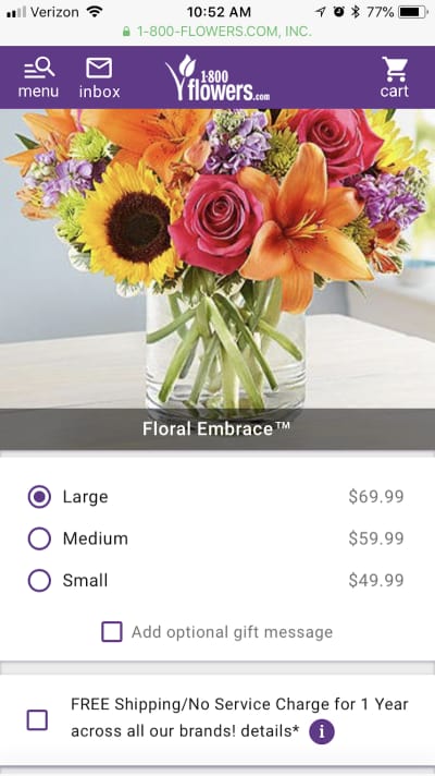 1-800-Flowers ordering