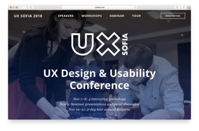 UX Sofia 2018 front page