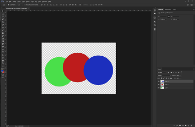 Three different colored circles on a transparent background