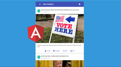 A news application with Angular 6 and Material Design