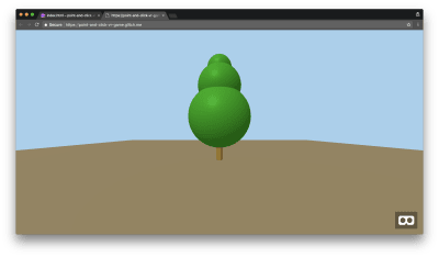 When navigating back to your preview, you will now be able to see a green tree placed in your background.