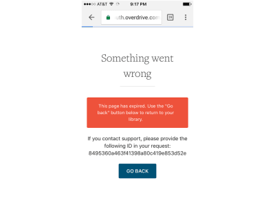 Error message on Wisconsin’s digital library