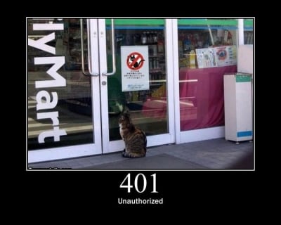 HTTP Cats 401 Unauthorized