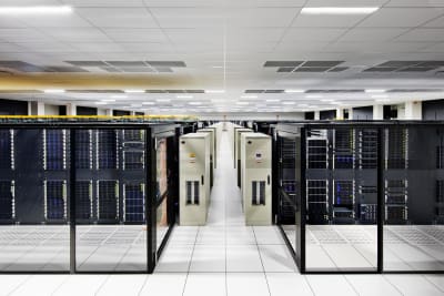 An image of a cloud data center taken at IBM