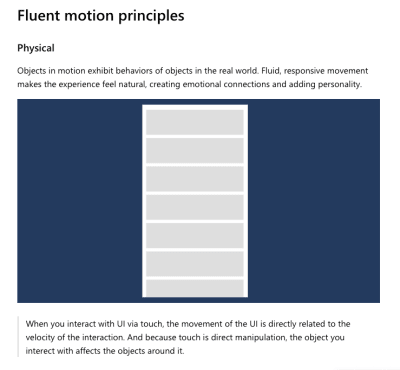 Screenshot of the Fluent’s first motion principle