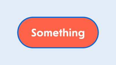 Focused tomato button with ‘Something’ text on it