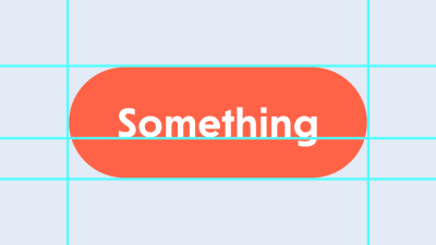 Tomato button-like thing with ‘Something’ text on it.