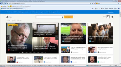 Screenshot of MSN homepage looking good