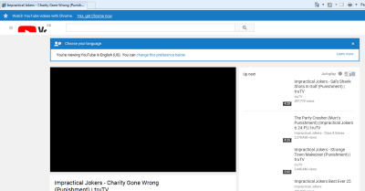 Screenshot of buggy YouTube video page