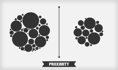 The image depicts proximity in graphic design
