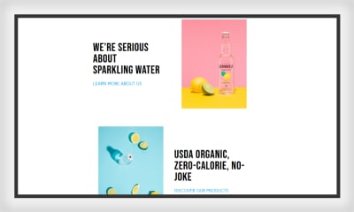The Seriously Unsweetened’s website uses figure-ground balanced on their website