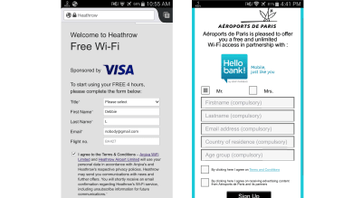 Heathrow and Aeroports de Paris free wifi form