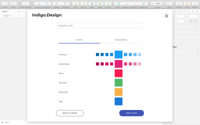 Indigo.Design’s Theme plugin allows you to apply style settings for all elements in a design