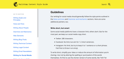 Mailchimp’s Content Style Guide
