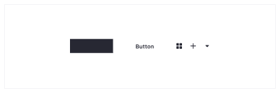 a group of divided elements: a rectangle shape, a button text and 3 icons