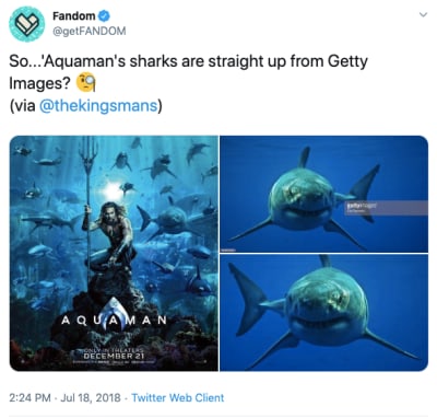 Twitter users were in an uproar over the Aquaman movie poster