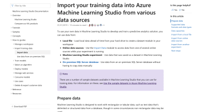 Microsoft Azure data import guide
