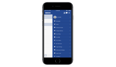 GEICO app navigation