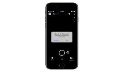 Snapchat push notification request