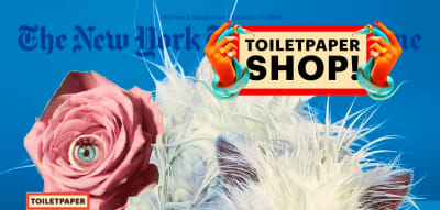 Desktop homepage of art magazine Toiletpaper