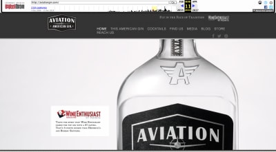 Aviation Gin website 2016