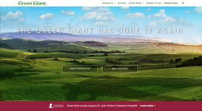Green Giant website 2020