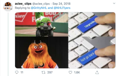 Twitter user scared of Gritty