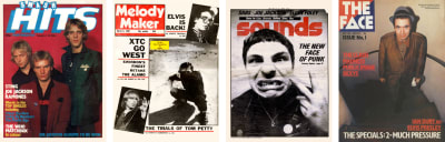 Music magazines from 1980 including The Face (far right)