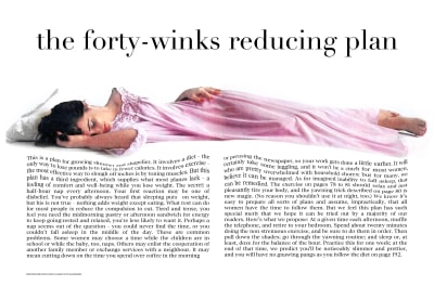 The Forty-winks Reducing Plan. Spread from McCall’s Magazine Art direction by Otto Storch. Recreated by Andy Clarke.