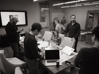Product team meeting at Fantasy Interactive