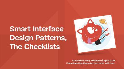 The cover of the PDF deck on “Smart Interface Design Patterns”