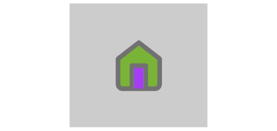House icon used in demo with a light background