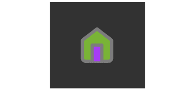 House icon used in demo with a dark background