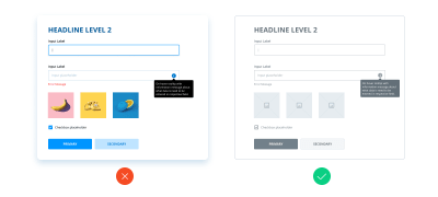 Example of how to minimize the use of color in wireframes