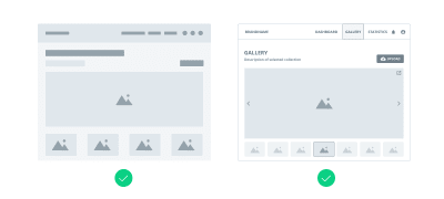 Example of both low and high-fidelity wireframes