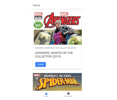Marvel comics client app