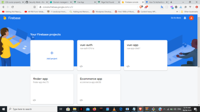 Create new Firebase projects