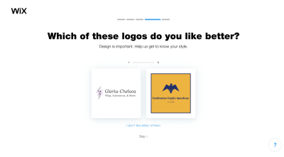 Wix Logo Maker questionnaire - logo design preference
