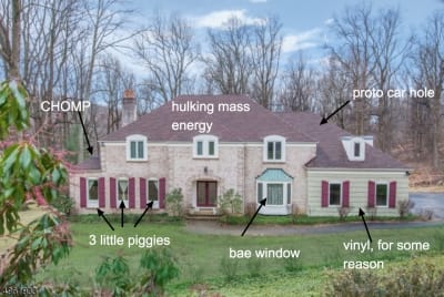 An example of McMansion Hell critiquing shoddy architecture