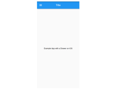 image of an iOS app showing where the app bar title appears on Flutter iOS Material apps