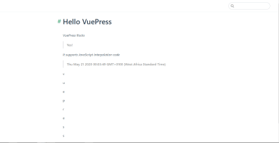 Updated VuePress page
